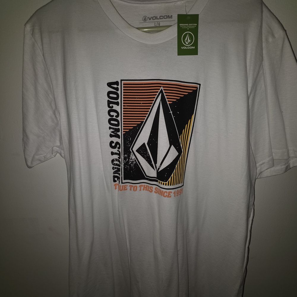 Volcom Men's White Tee with Graphic Design